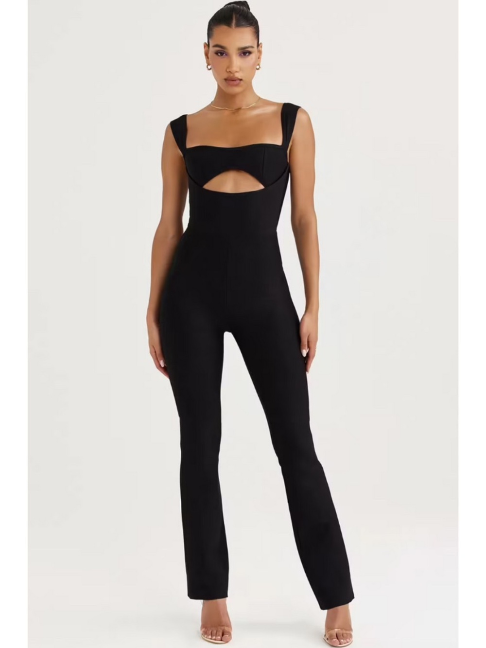 NEW House of CB Yasmeen Jumpsuit Black Large
